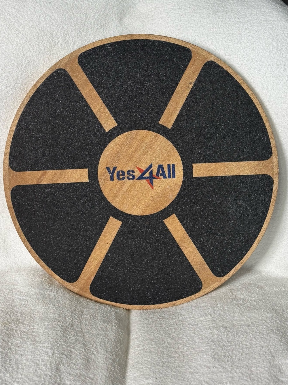 Black and Natural Wooden Balance Trainer
